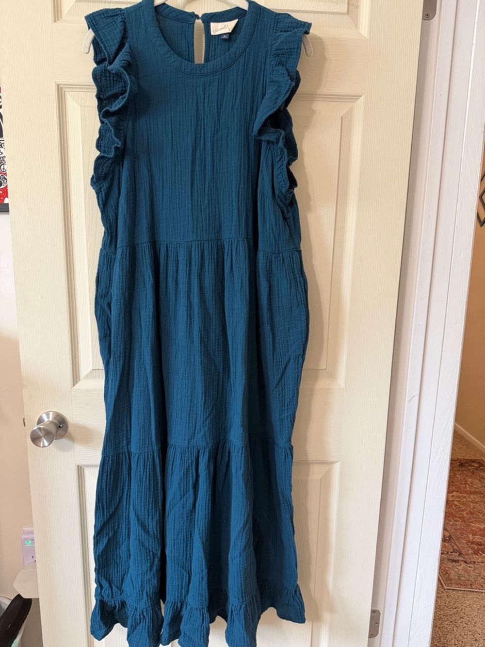 Universal Thread Teal Textured Maxi Dress - Teal
